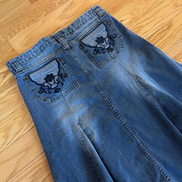 Mudd-clothing Women's Blue and Navy Skirt - Picture 2 of 6